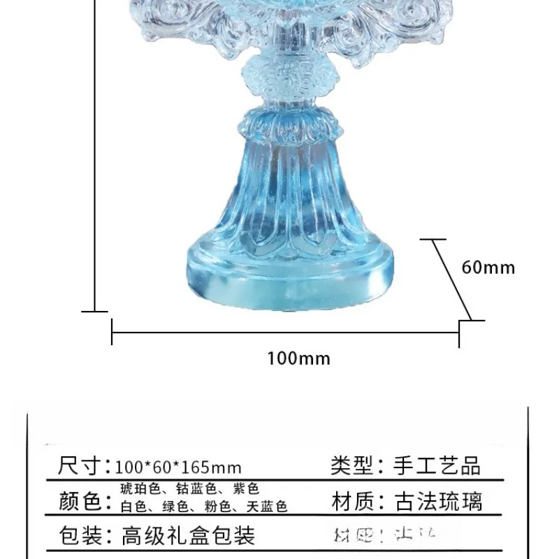 Ritual Buddha Dharma Wheel King Seven Treasures Supplies Glazed Buddhist Hall Tibetan Buddhist Objects 6