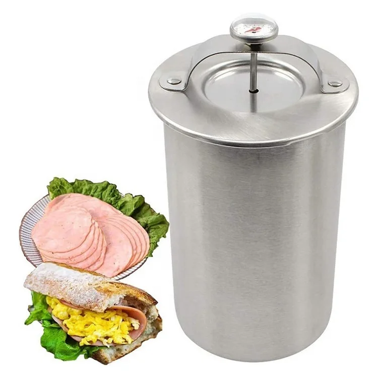 Cooking Bacon Meat Boiler Pot Pressure Cooker Tools Stainless Steel Ham Press Maker  with Thermometer for Making Healthy Meat view 2