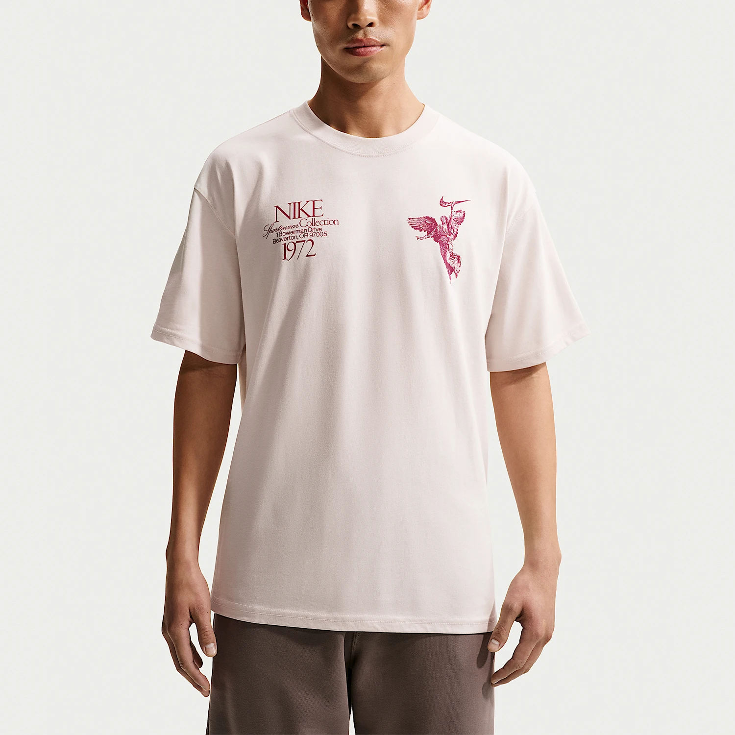 

Nike Authentic Summer Men's Comfortable Wear-Resistant Loose Knit Short Sleeve T-Shirt HV0168-104