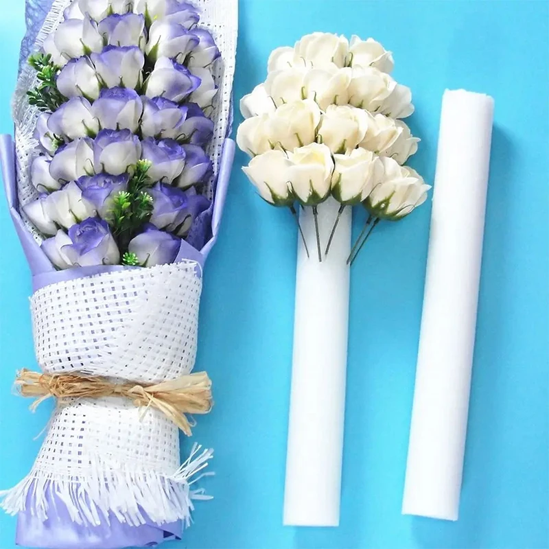 1 Pc DIY Foam Strip Wedding Flower Arrangement Base Cylindrical White Stick Solid Curtain Floral Sponge Event Party Props