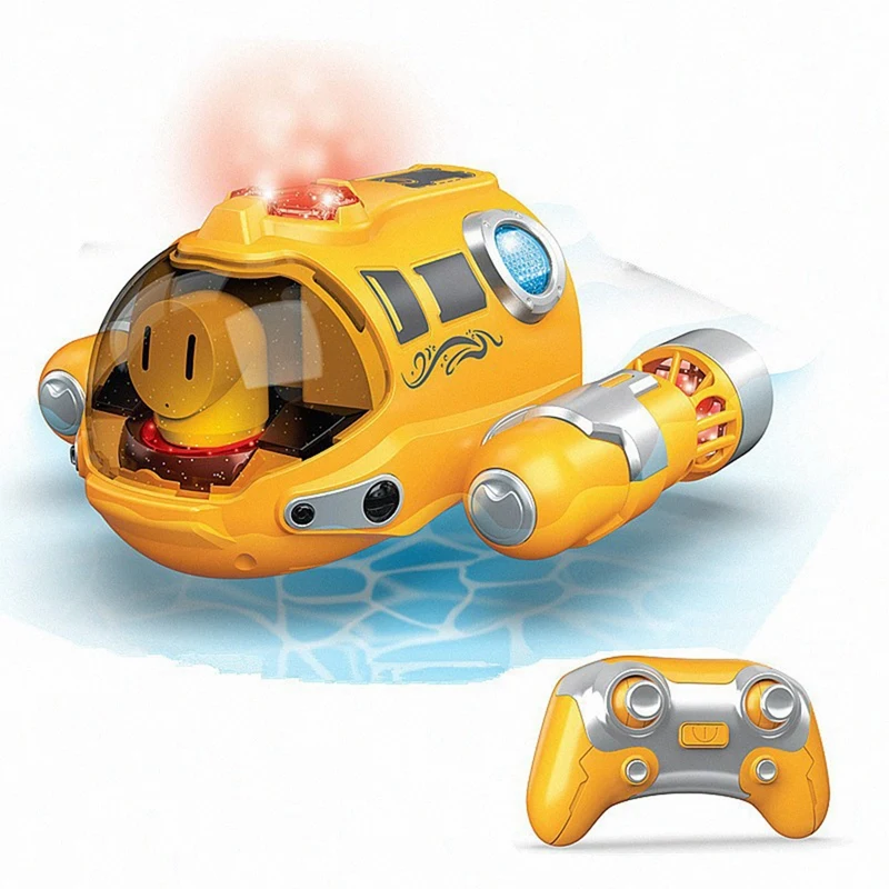 Mini RC Boat 2.4G Spray Remote Control Boat Children's Water Toys Birthday Gift Submarine Boat Shape Toys