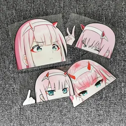 DARLING in the FRANXX Car Stickers 02 Zero Two Anime Sexy Girl Reflective Decoration For Windshield Trunk Bumper Motorcycle D2