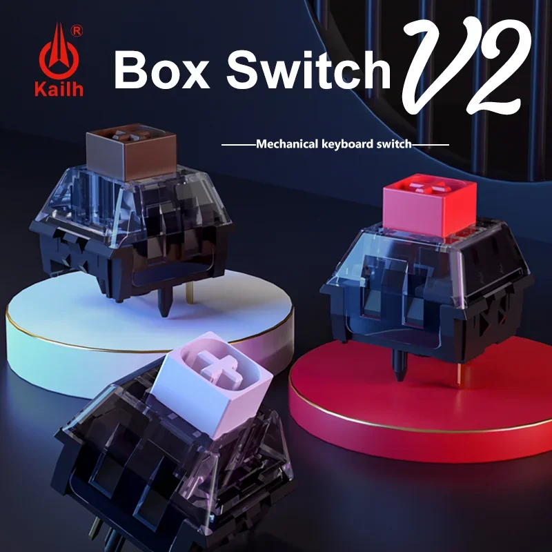 Kailh Box bianco rosso marrone V2 Switch tastiera da gioco interruttori tastiera meccanica fai da te personalizzata MX Clicky interruttore tattile lineare a 5pin