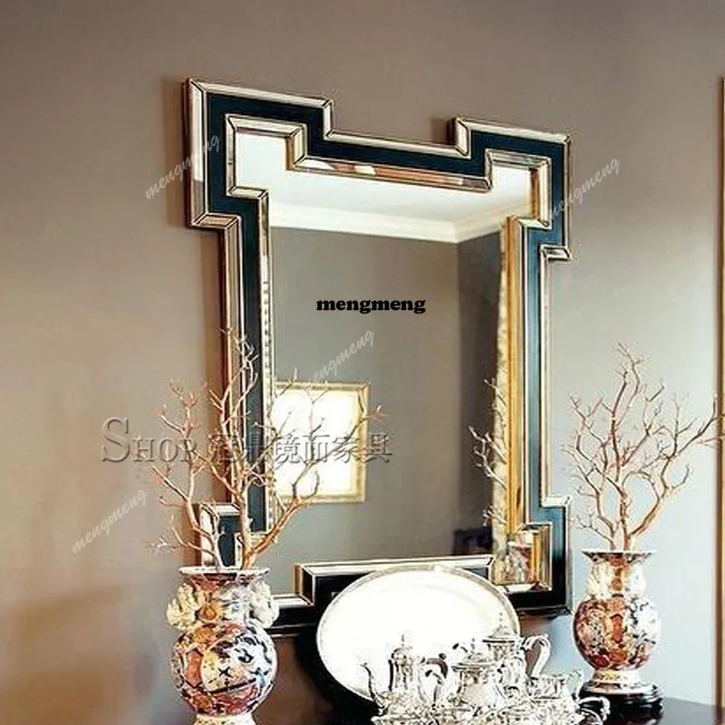 New design Customized South East Asia Bathroom Mirror Washbasin Background Wall Wall Makeup Mirror Entrance Decorative Mirror