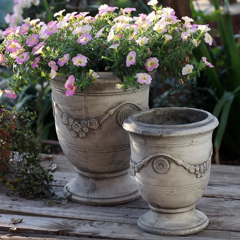 

Декоративные терракотовые цветочные горшки в античном стиле для дома и сада, дизайн 2026 года, для использования в помещении и на улице