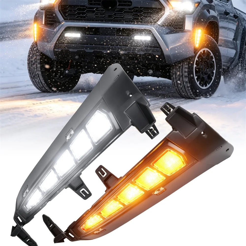 CITYCARAUTO Led Fender Marker Lights Fit For 2024 2025 2026 Tacoma Limited TRD Side Fender Turn Signal Lights Auto Accessories