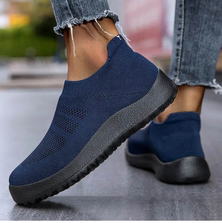 Damen-Sneaker zum Hineinschlüpfen, Damenschuhe, 2023, atmungsaktive Mesh-Turnschuhe für Damen, Sportschuhe, weiße Freizeitschuhe, Zapatillas Mujer – Detail 8