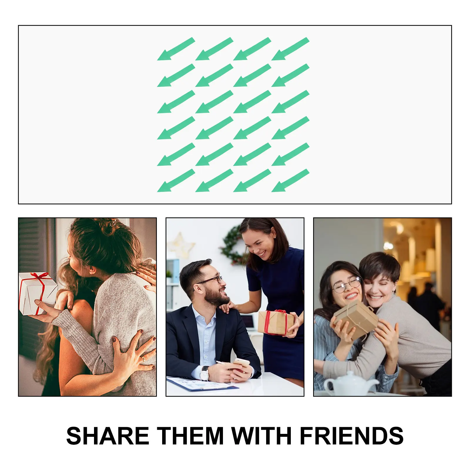 

50pcs Arrow Stickers Direction Labels Indicator Tags For Equipment Warning Decals Arrow Indicating Direction Label Stickers