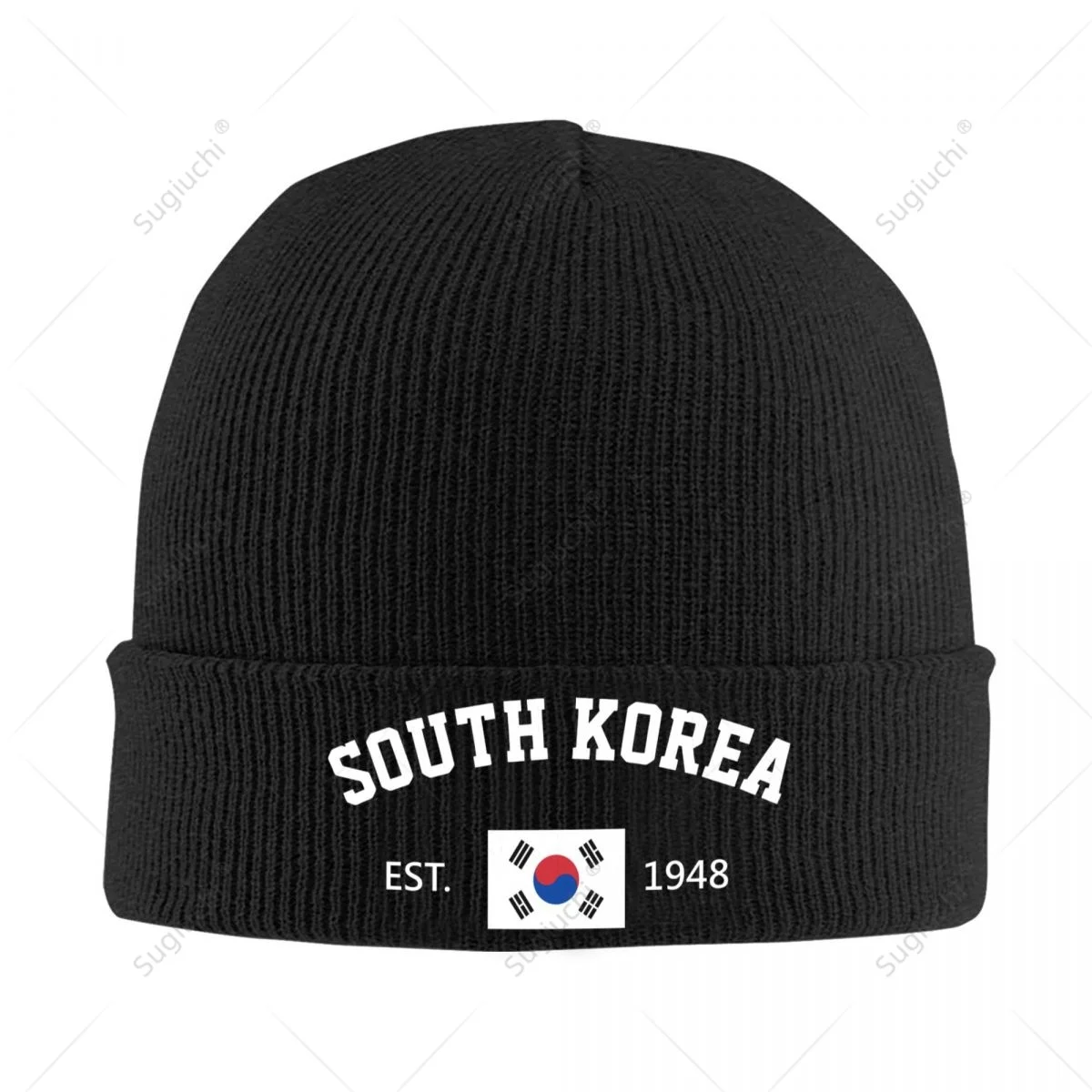 Knitted Hat Unisex South Korea EST.1948 Independence Day For Men Women Boys Winter Autumn Beanie Cap Warm Bonnet