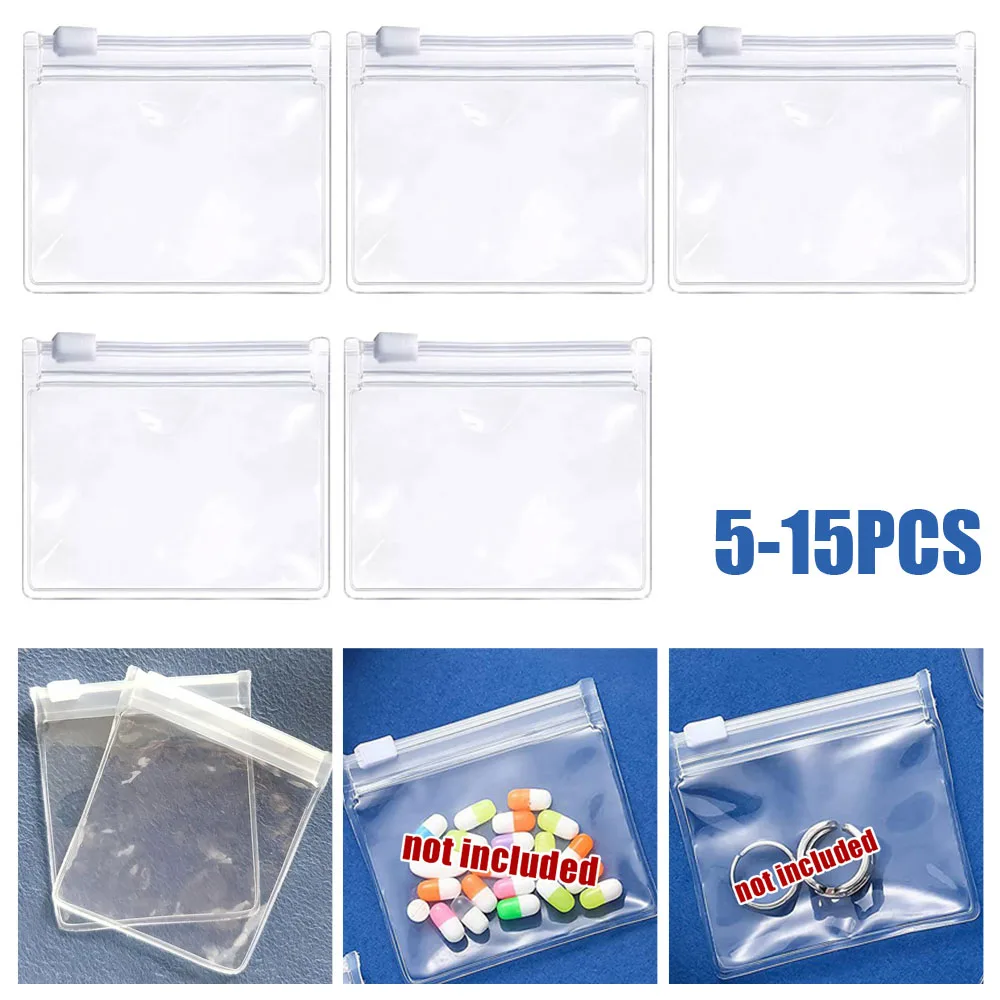 

5-15 шт., сумка для таблеток, упаковочная сумка на молнии, многоразовые пакеты для таблеток, прозрачная сумка для таблеток из ЭВА, самозапечатывающийся органайзер для лекарств, чехлы для хранения
