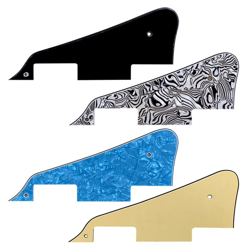 Pleroo Custom Guitar Parts - For Les Paul Guitar Pickguard Scratch Plate, Clear , Cream Yellow , White