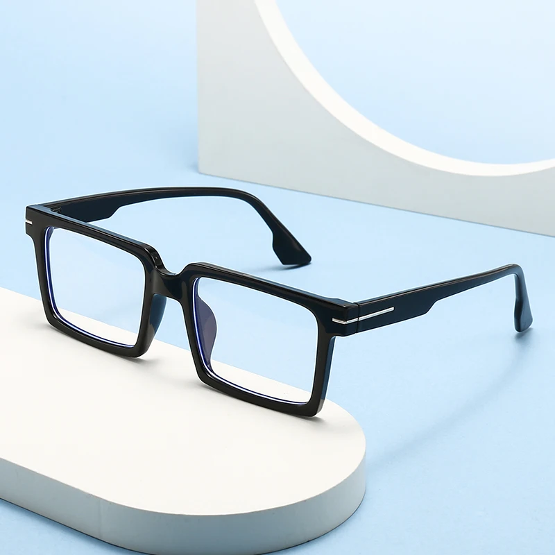 Car Glasses New Fashion Rectangle Shape Women's Eyeglasses Frame European American Style Blue Light Blocking Alloy Eyewear