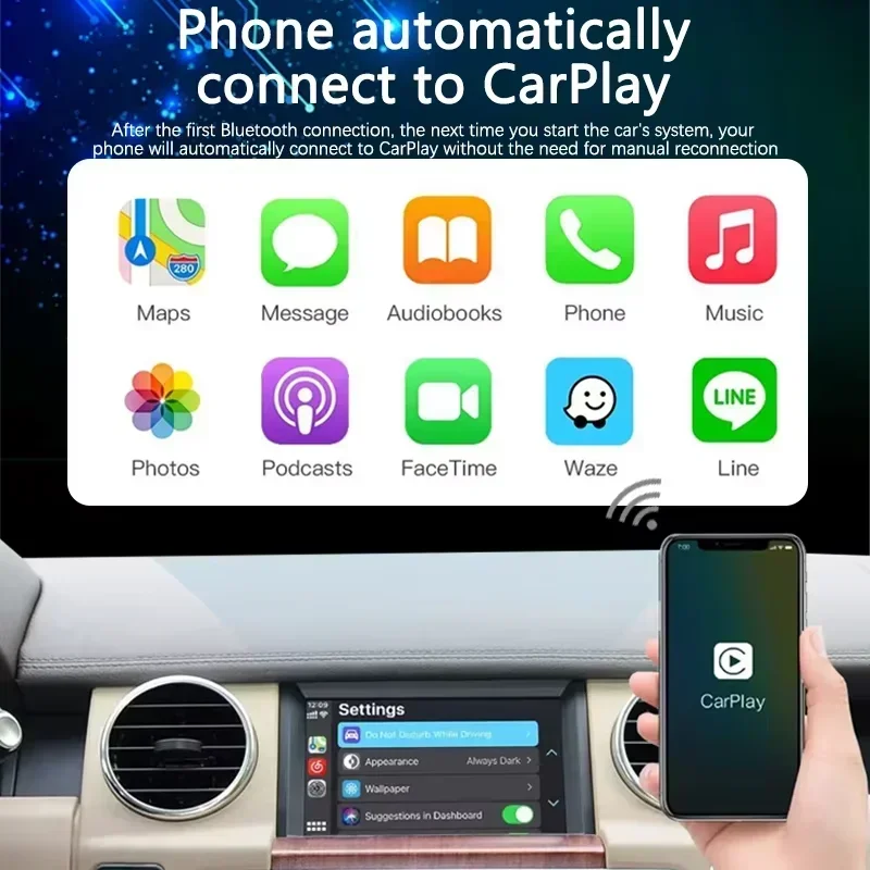 Wireless Carplay Android Auto Mirror Screen for Land Rover Jaguar Discovery4 Evoque Freelander2 XF XJL XE - Decorative Car Acces