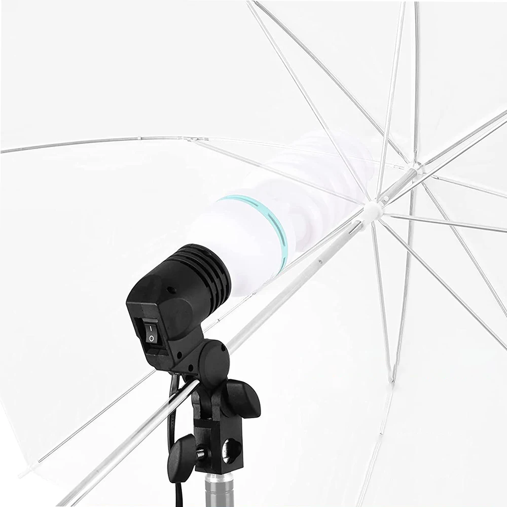 E27 CFL Fluorescent Lamp Bulb Socket with Switch and Umbrella Mount 5/8\