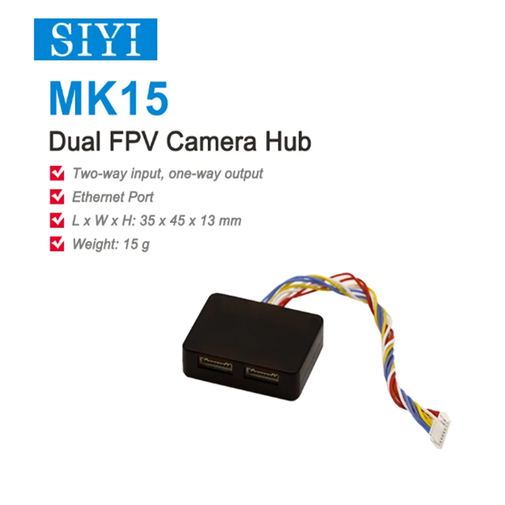 SIYI MK15 Dual FPV Camera Hub Compatible with MK15 HM30 MK32 Air Unit