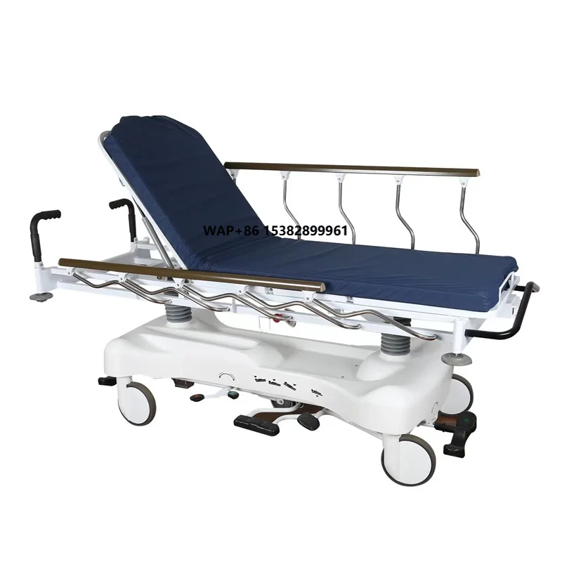MN-YD004  Best Price Medical Bed Patient Transfer Folding Emergency Ambulance Hydraulic Stretcher Hospital Trolley