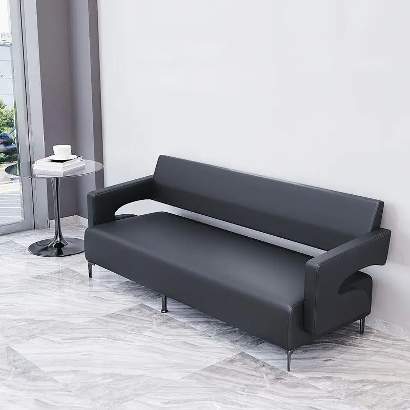 ym-Modern Leather L-Shape Long Seat Bank-High Load-Bearing Capacity Easy Clean for Hotel Lobby Beauty Salon Barber Shop Office-