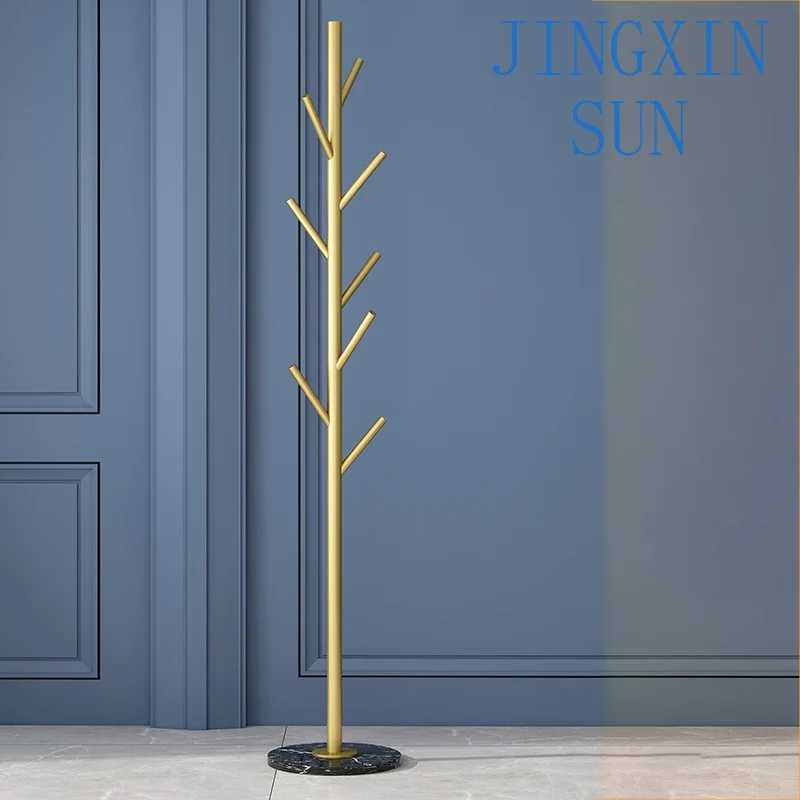 Coat Rack Hanging Stand Modern Nordic Indoor Coat Rack Metal Gold Hangers  Pared Furniture