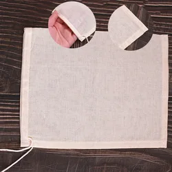 Cotton Gauze Filter Te Bags 5pcs Empty Pocket Drawstring Bag Reusable Spice Sachets Big Size Soup Bag Tea Bags Kitchen Supplies