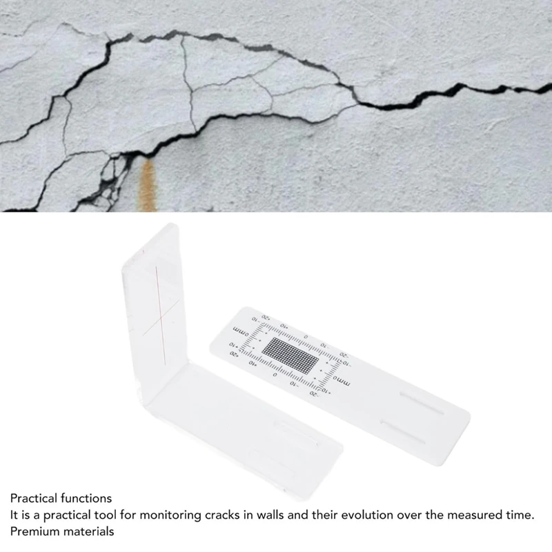 Crack Monitoring Record, Acrylic Tell Tale Corner Crack Monitor For The Standard Crack And Corner Tell Tale Record