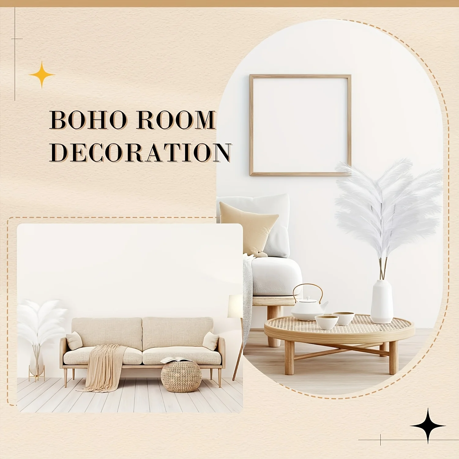 زينة قصب بامباس الاصطناعية - لديكور المنزل والحفلات وعيد الميلاد وحفلات الزفاف والمناسبات الخاصة - عشب القصب الاصطناعي