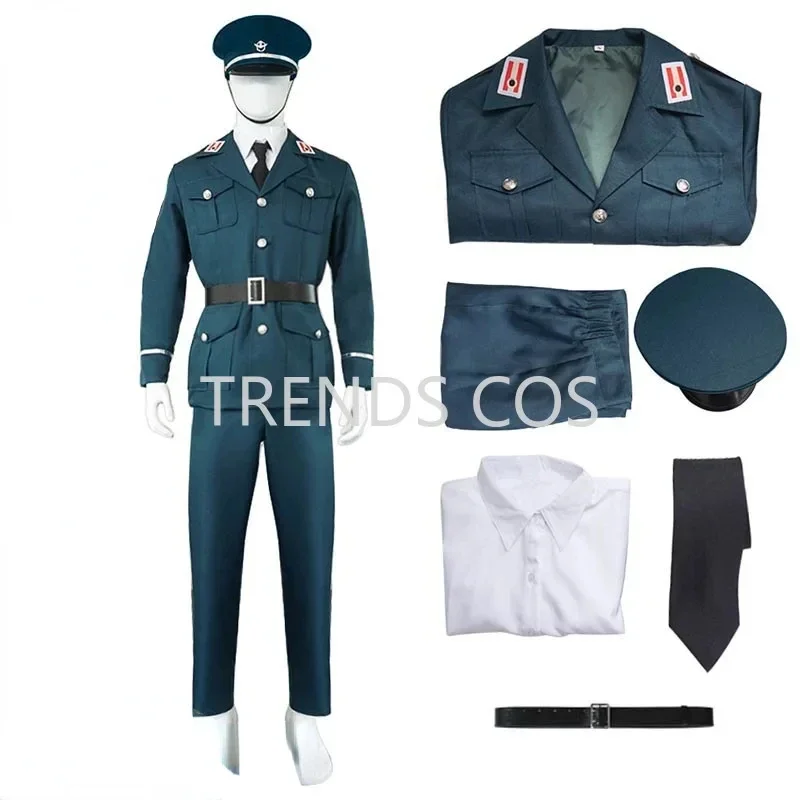 Anime Yuri Briar Cosplay Costume Green Policeman Uniform Halloween Full Set Wig Yuri Briar outfits for Anime Cosplay comic con