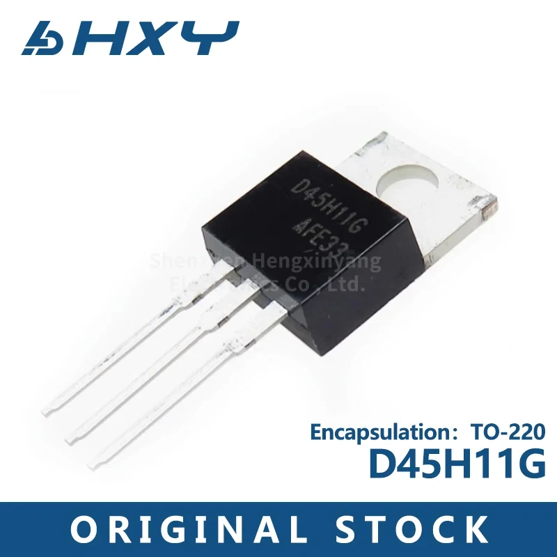 10pcs  D45H11G bipolar transistor TO220 Silkscreen D45H11 10A 80V