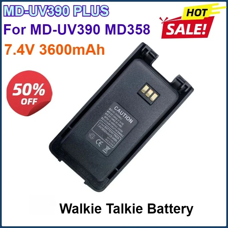 

DC7.4V 3600mAh TYT MD-UV390 PLUS литий-ионная аккумуляторная батарея для рации MD-UV390PLUS DMR двусторонние радиостанции дополнительные батареи