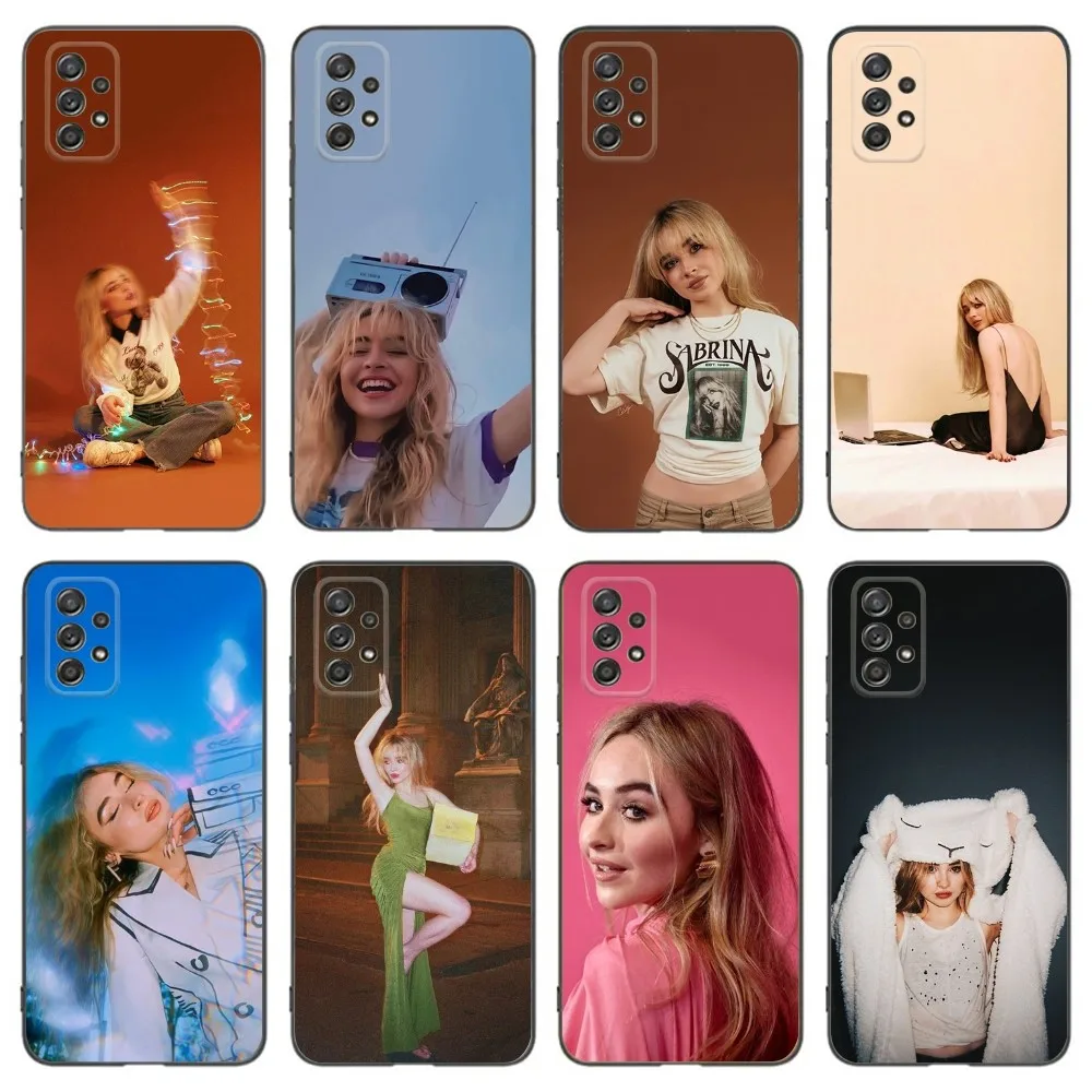 Singer S-Sabrina C-Carpenter Phone Case For Samsung Galaxy A13,A21s,A22,A31,A32,A52,A53,A71,A80,A91 Soft Black Phone Cover