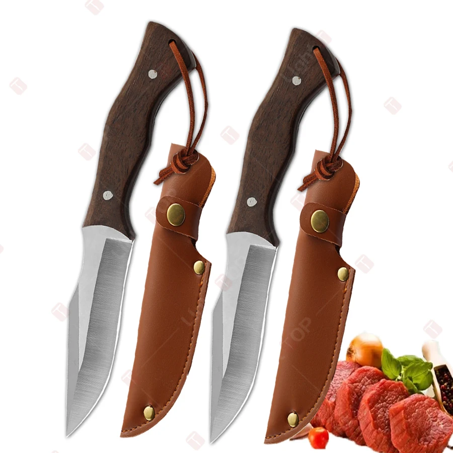 Cuchillo de deshuesar forjado, cuchillo de cocina de acero inoxidable, cuchilla de carne, rebanador de fruta, cuchillo de carnicero, accesorios de cocina