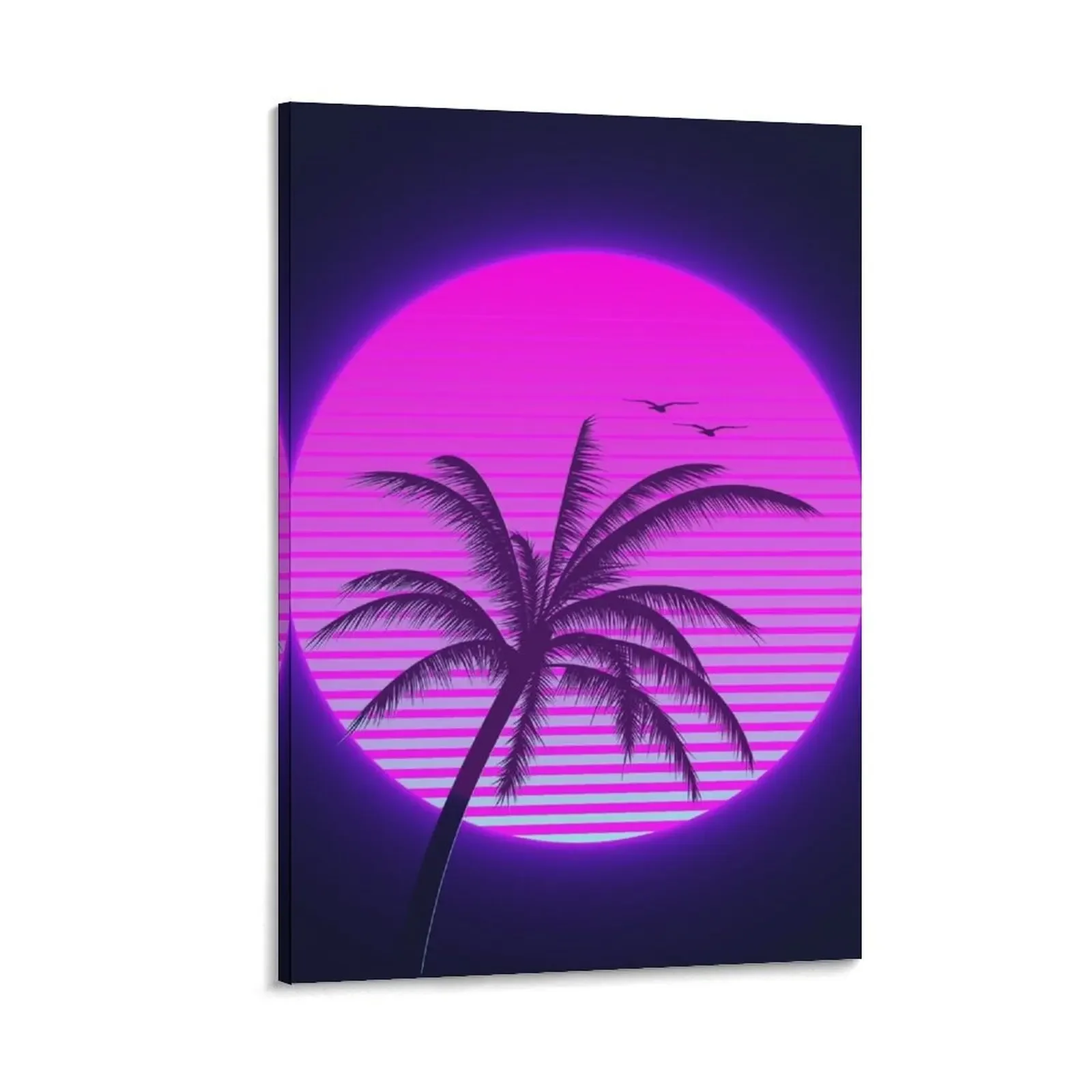 

Retrowave Palm Canvas Painting anime decoration bedroom decoration korean room decor wall art canvas painting
