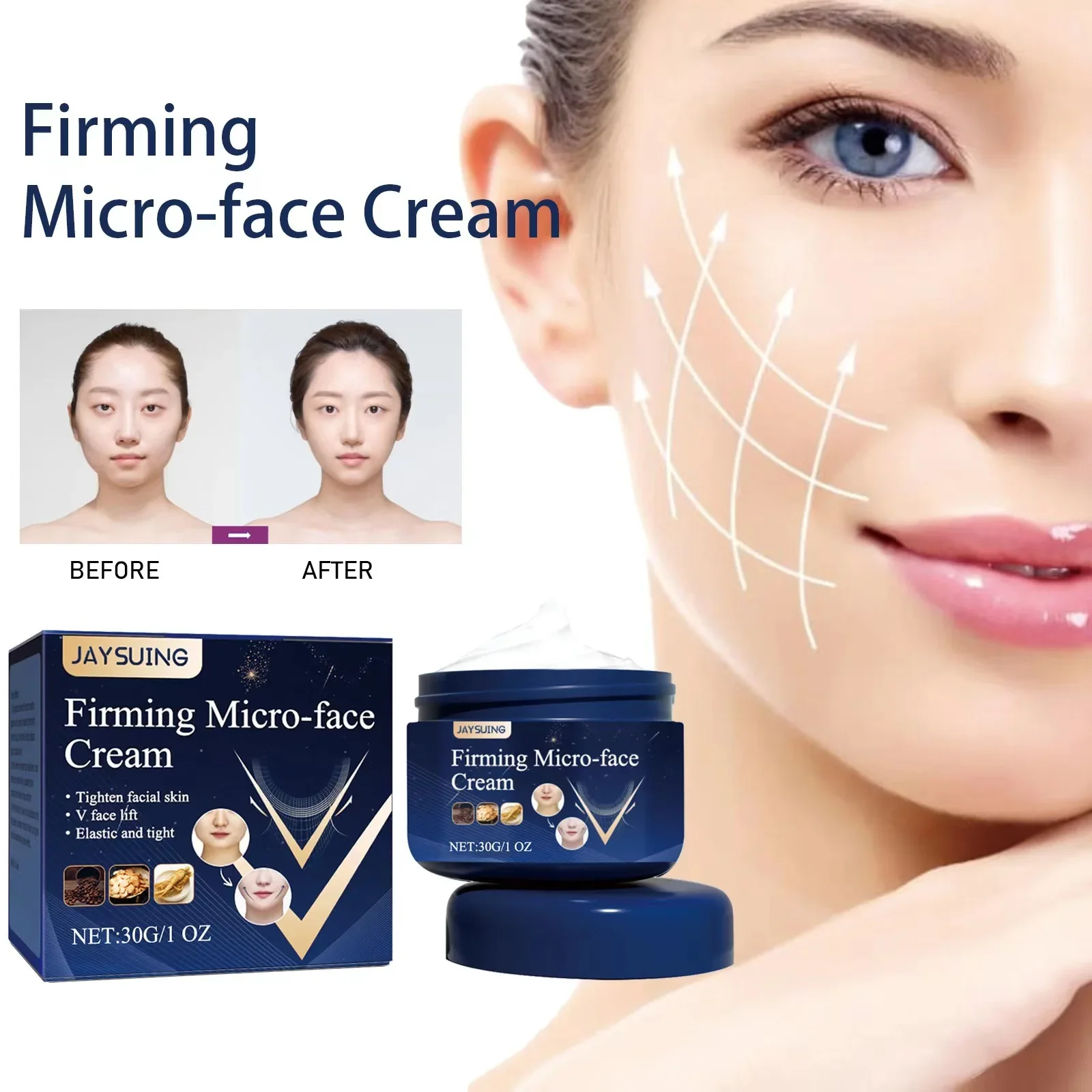 

Removal Double Chin Firming Tighten Mandibular Line Slimming Face Muscle Fat Burning Cream