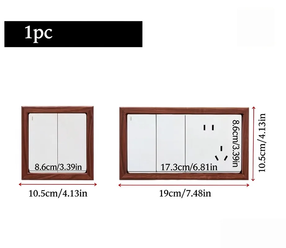 1pc Decorative Narrow Edge Switch Frame, Wall Plate Cover Trim, Light Switch Surround for Home Interior Electrical Fixtures