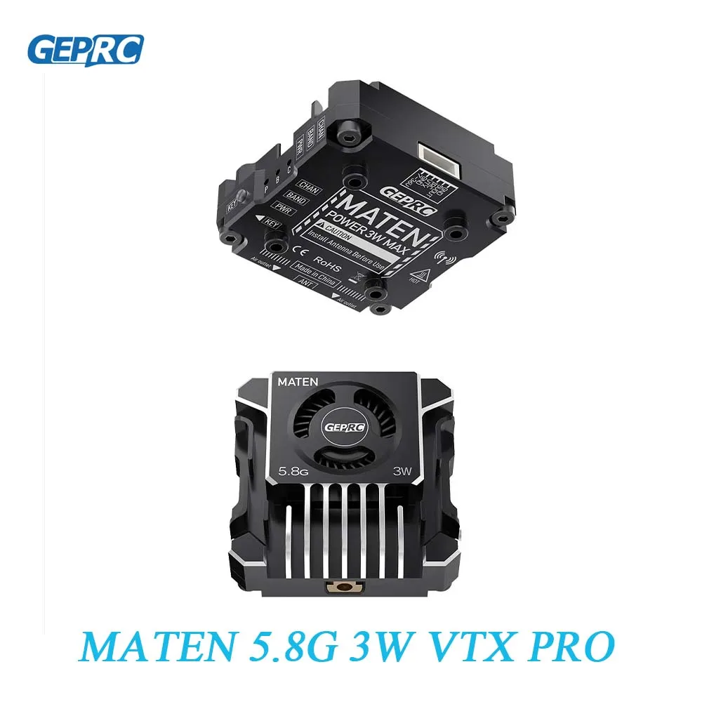 

GEPRC MATEN 5.8G 3W VTX PRO 3000mW Transmitter Module DC7 - 36V Built - in Mic for FPV Long Range Racing Drone