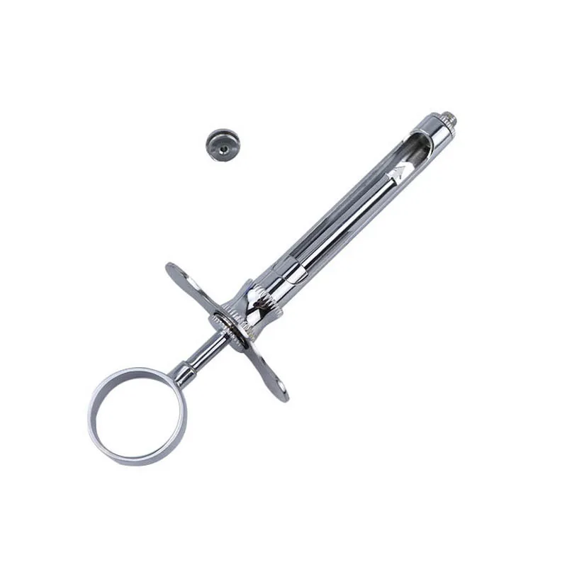 Stainless Steel Circular‑Ring Dental Syringe, Needle‑Free Injection Holder, Practical Oral Lab Hand Instrument Supplies