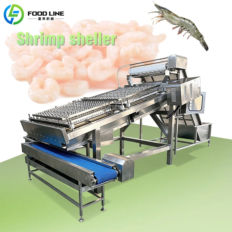 Low Failure Rate Prawn Processing Line Equipment Shrimp Meat Separator FL Customized