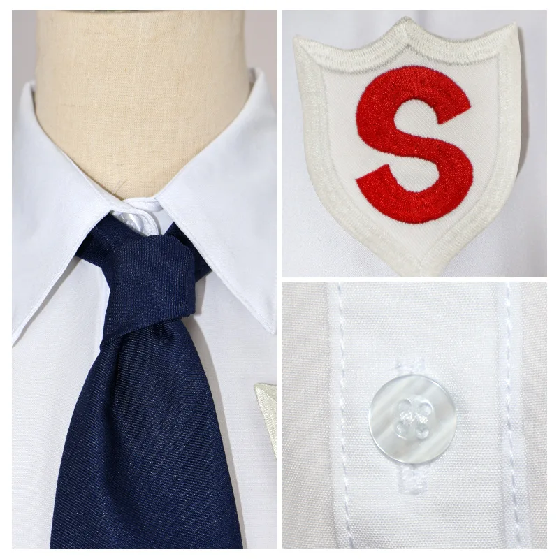 Calcinha e meia com cinto de liga anarquia cosplay traje peruca jk uniforme escolar chapéu saia camisa branca acessórios para o cabelo