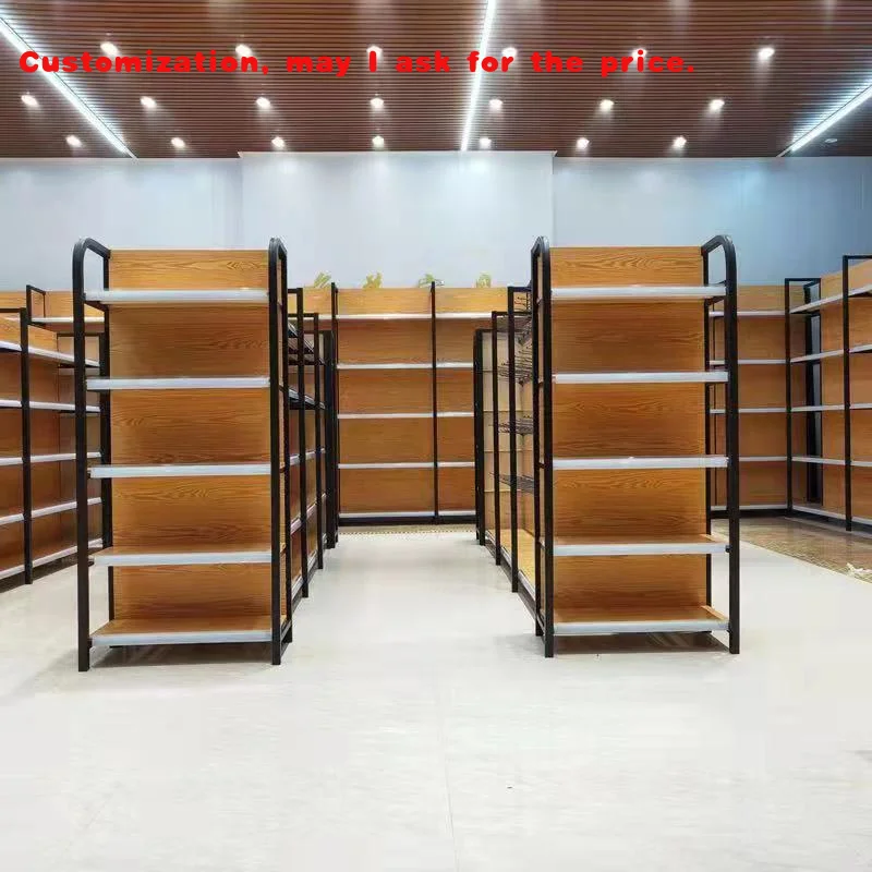 

custom.Customization Supermarket Shelf Metal Wood Display Rack Shelves Gondola Store Shelving Retail Store