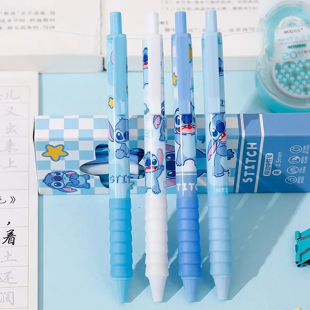 Aniime 4Pcs Stitchss High Quality Needle Type Gel Pens Straight Liquid Ballpoint Pen Stationery School Office Writing Gifts view 3