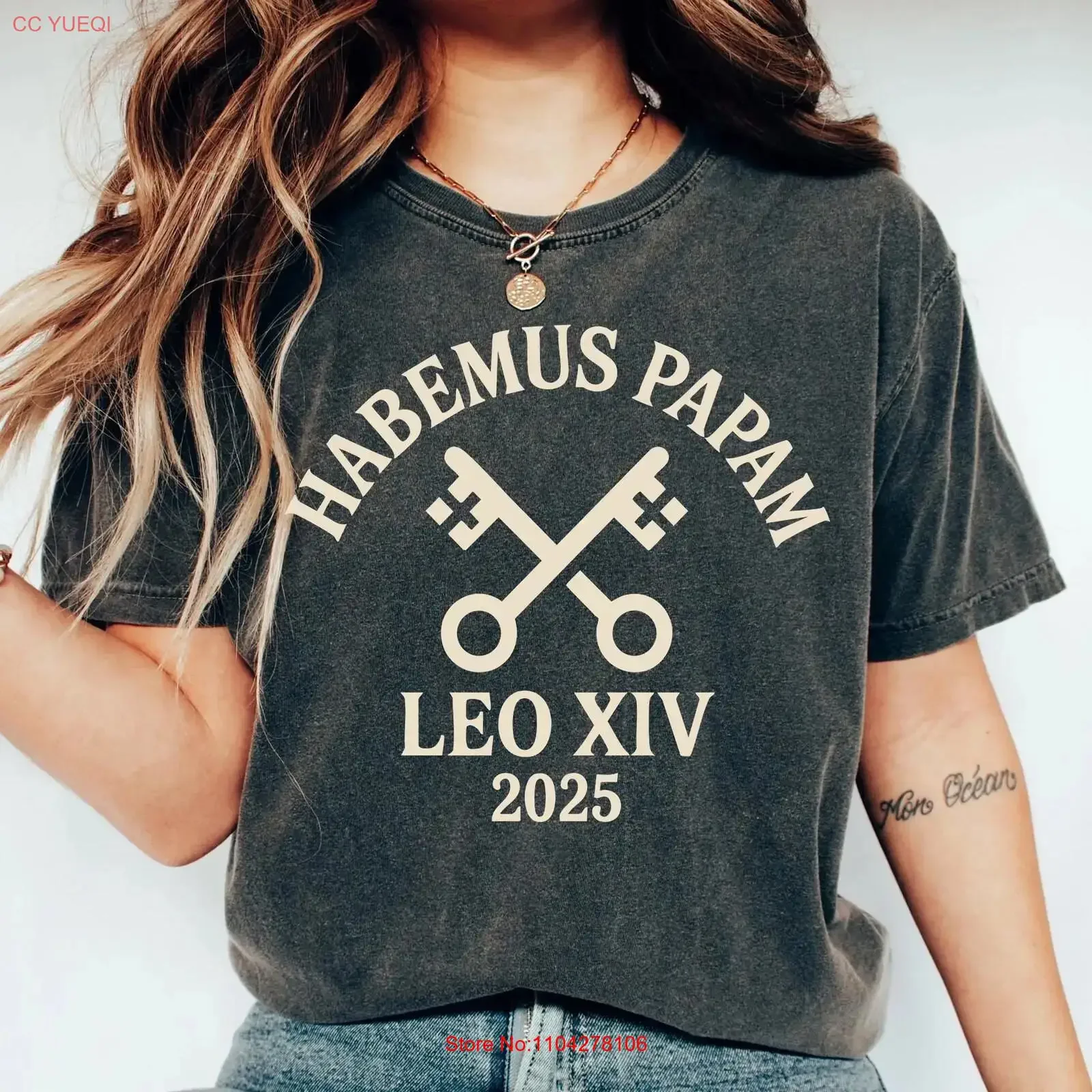 Habemus Papam T Shirt Pope Leo XIV 2025 Catholic Papal AnnouncemenT Vatican Commemorative vintage Washed designer clothes