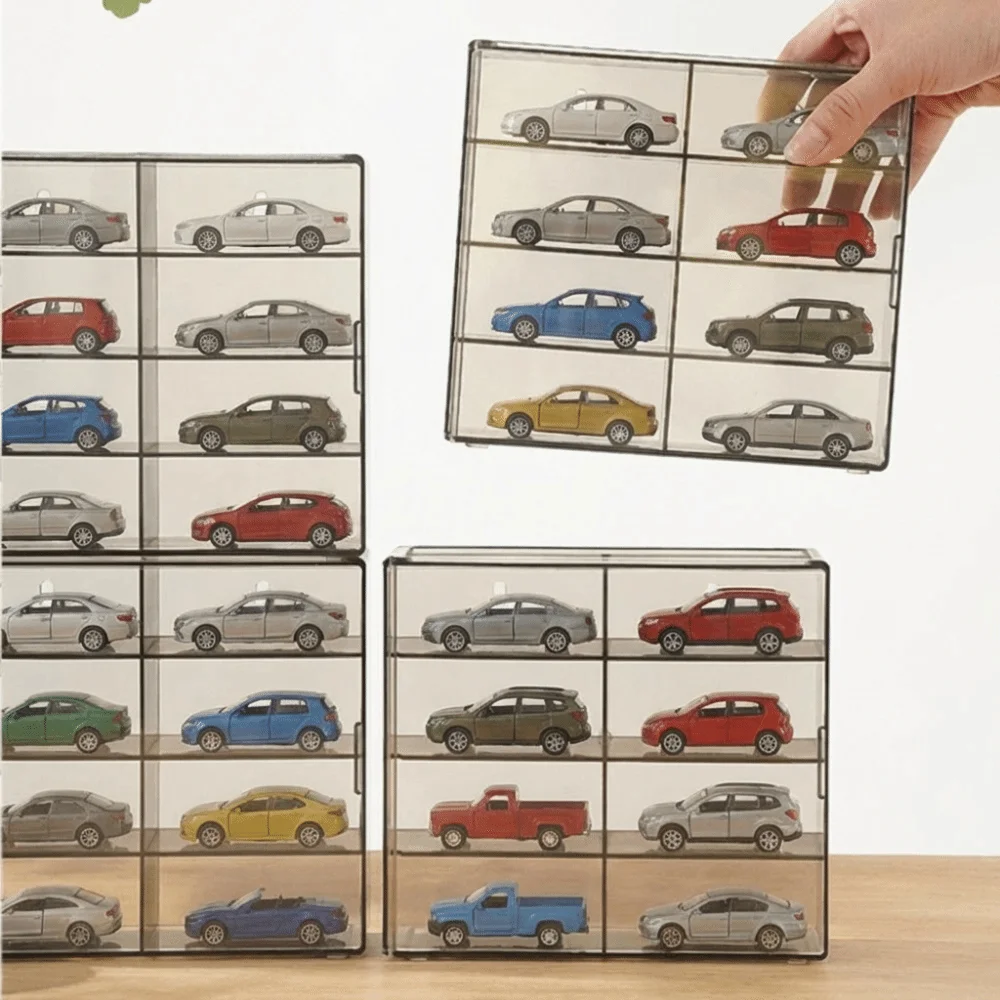 

Настенный пылезащитный шкаф-витрина для моделей машинок Hot Wheels, акриловый, на 8 ячеек, для хранения коллекционных моделей 1:64, с возможностью штабелирования