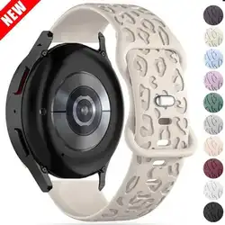 Engraved Strap For Samsung Galaxy Watch 6/4/classic/5/pro/3/Active 2 Leopard silicone Bracelet Huawei gt 2 e 20mm 22mm 18mm band