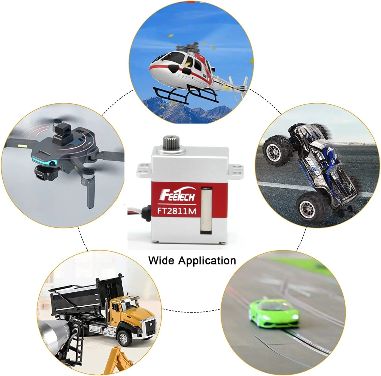 Feetech FT2811M 11KG Servo SCX24 Camiones Coche FT2331M 11kg Servo Trx4m Injora Servo