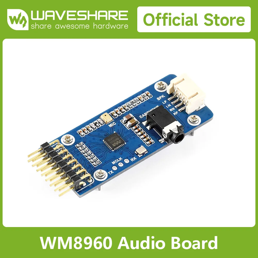 Waveshare WM8960 Stereo CODEC Audio Module, Play/Record