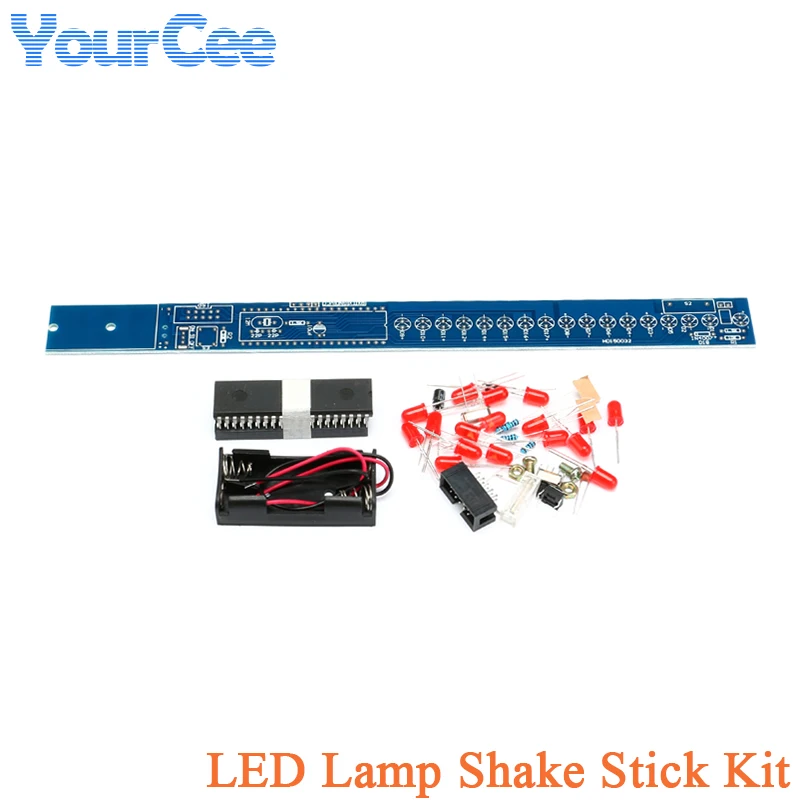 STC89C52 LED Lamp Shake Stick DIY Kit 51 MCU Electronic Technology Welding Training Assembly