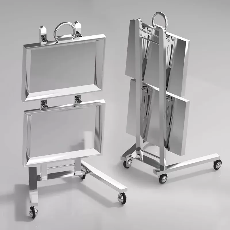 Beauty Salon Trolley Movable Storage Racks Barber Shop Trolley Hair Salon Dedicated Trolley Foldable Hair Salon Tool