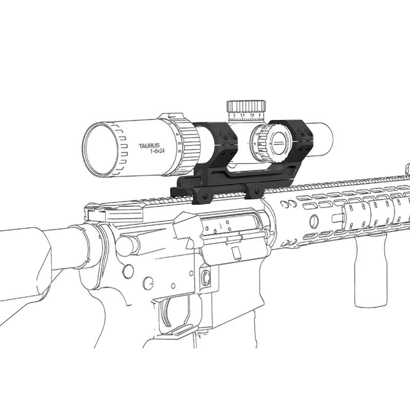 Vector Optics 30Mm Adjustable Extended Picatinny Mount for Scope Fit Tactical and Hunting