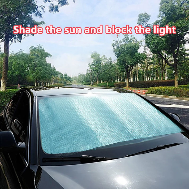 140cm Car Windshield Foldable Sun Shade Visor Cover Block Reflector Portable Breathable Anti UV Protector Screen Free