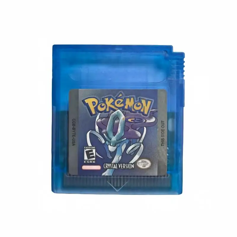 US version Pokémon GBC video game cartridge - Crystal, Blue, Ruby, Gold, Green, Silver, Yellow English for GBC