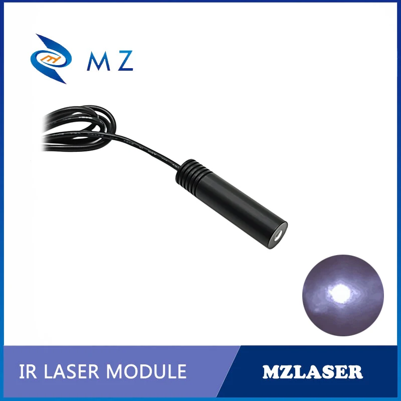 Moduł diody laserowej na podczerwień D16mm 780nm 10mw 20mw 30mw 50mw 100mw 5V Laserowa przemysłowa z zasilaczem adapterowym